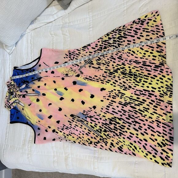 Jamie Sadock Golf Dress XL Sleeveless Pink Blue Abstract Colorful Luna Bright - Picture 12 of 12
